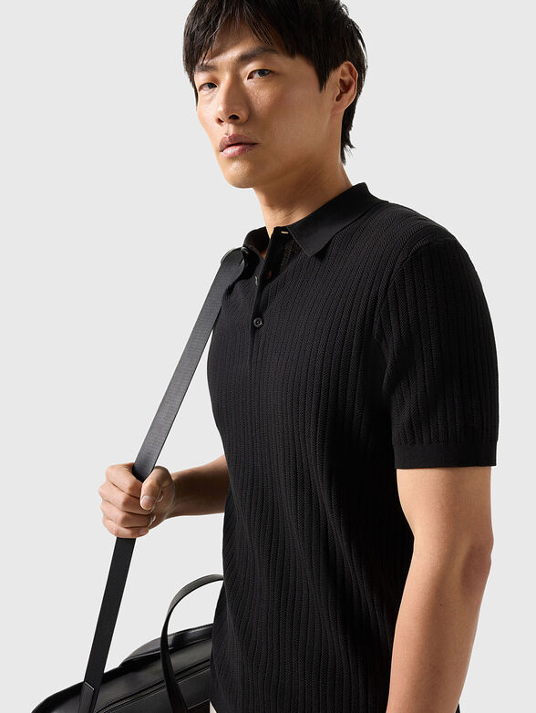 TOBIAS knitted polo shirt with short sleeves - 5