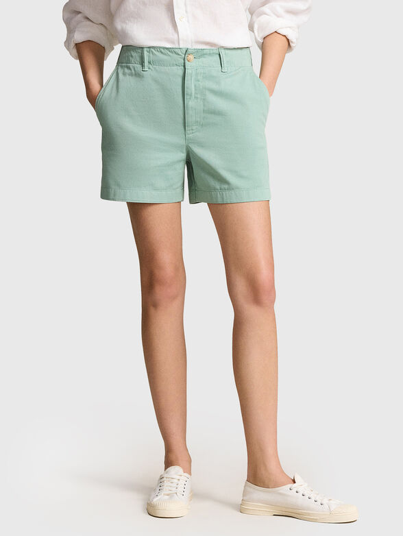 Chino shorts in mint colour - 1