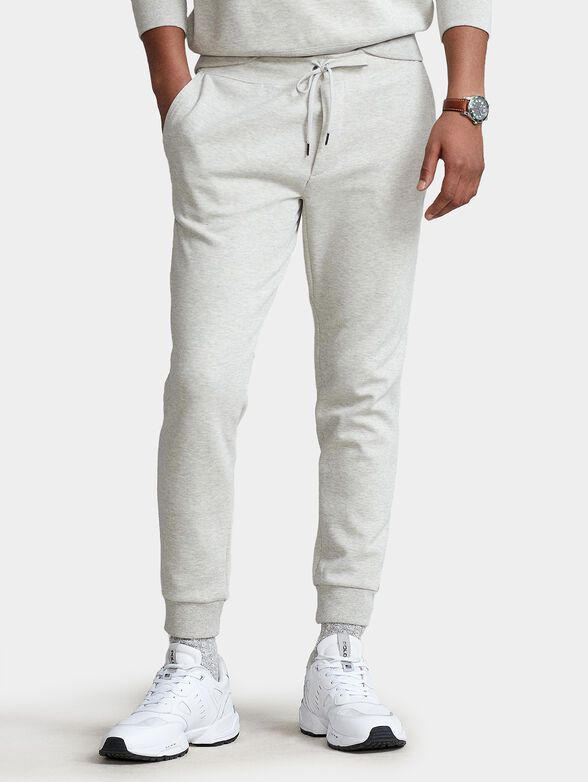 Sports pants with accent logo - 1