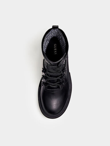 ODALIS black lace-up ankle boots - 5