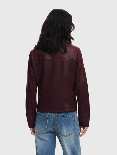 Eco leather jacket in black - 3