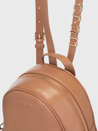 Backpack with logo details in eco leather - 5