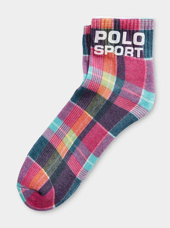 Чорапи с кариран принт - 1