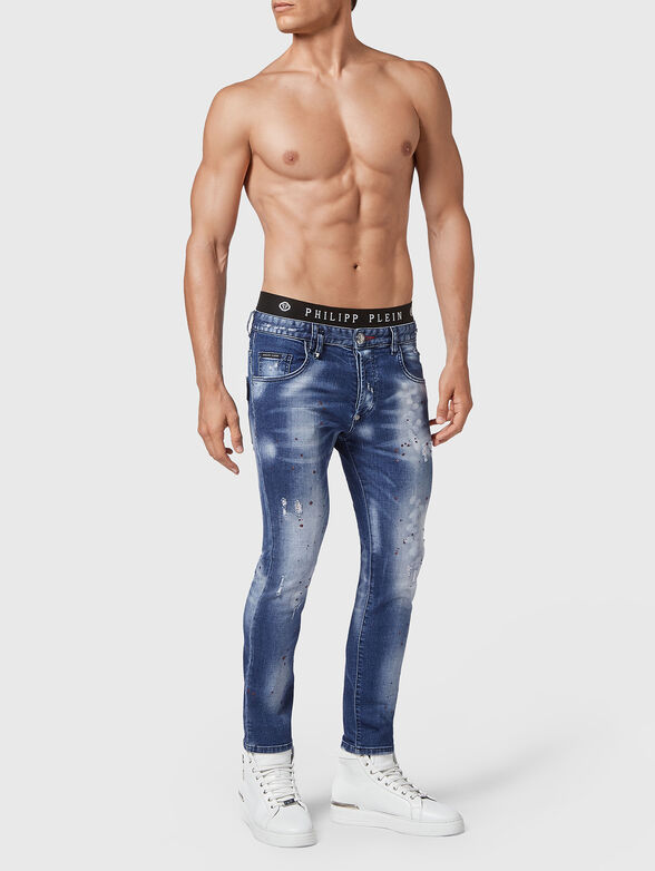Slim jeans with art motifs - 4