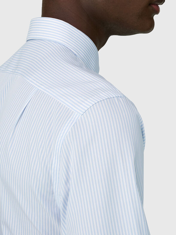 Shirt in striped cotton - 4