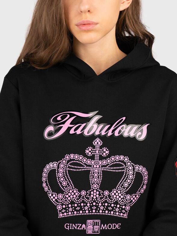 HL010 hooded sweatshirt with print - 5