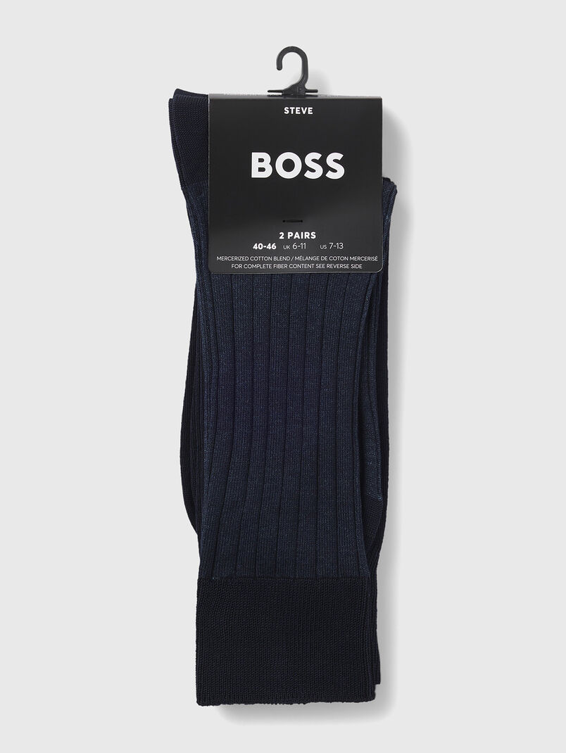 Set of two pairs of cotton-blend socks - 3