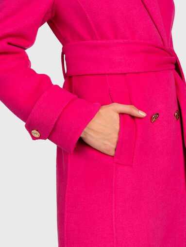 Wool blended coat with belt - 5
