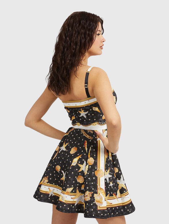 ANDREANNE black dress with print - 2