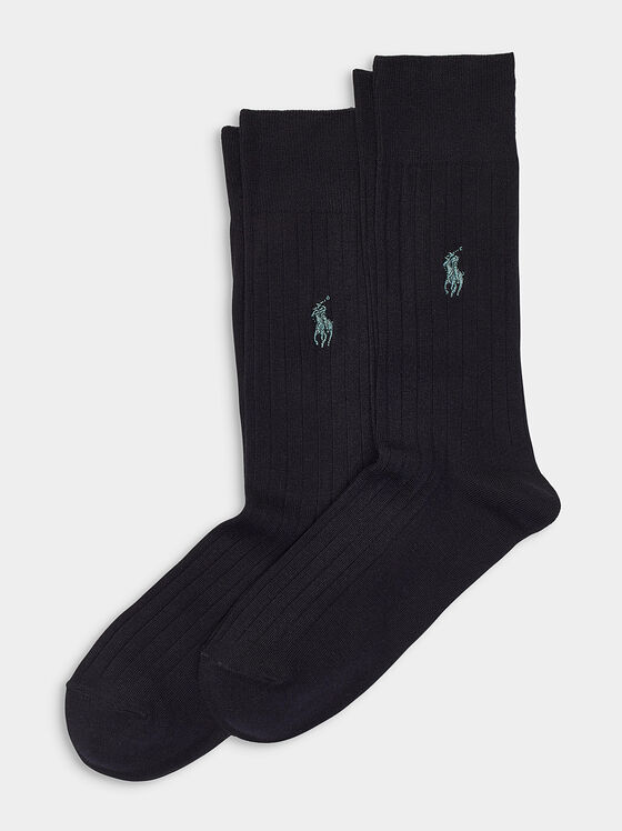 Сет от два чифта чорапи с лого бродерия - 1