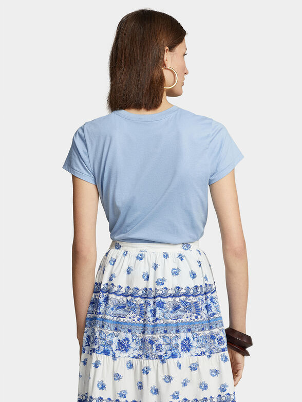 Blue cotton T-shirt - 3