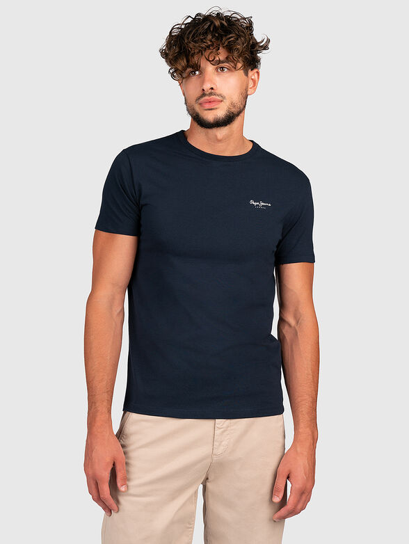 JACK dark blue T-shirt with logo detail - 1