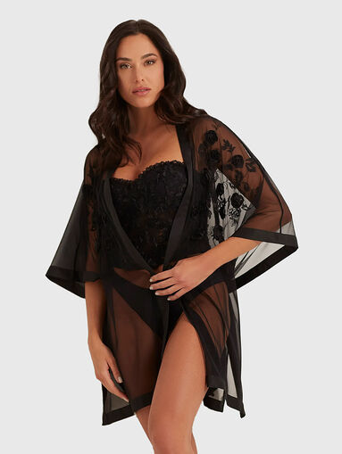 LADY ROSE kimono with transparent texture - 4