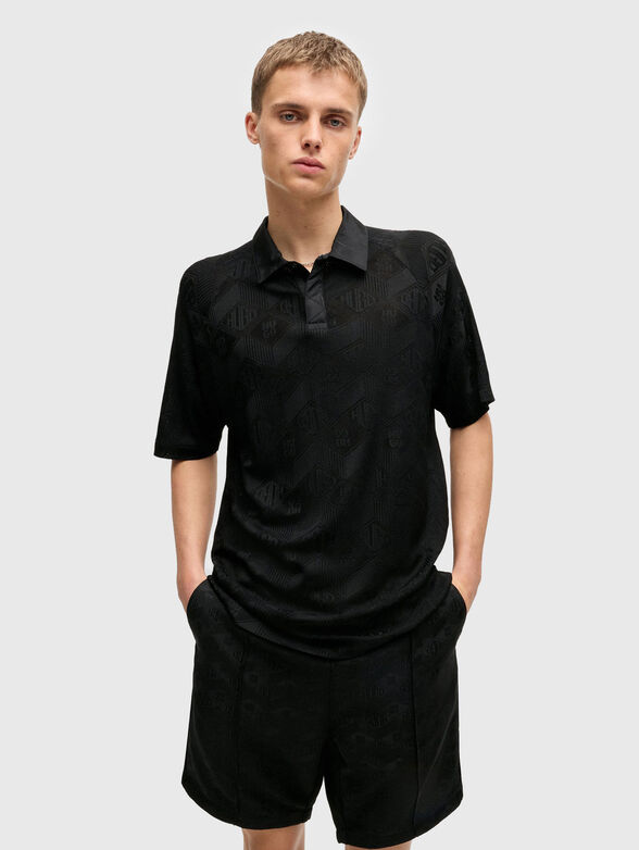 Textured jacquard polo shirt - 1