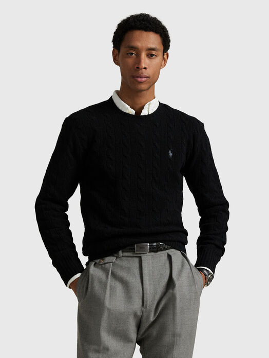 Wool and cashmere crew neck sweater