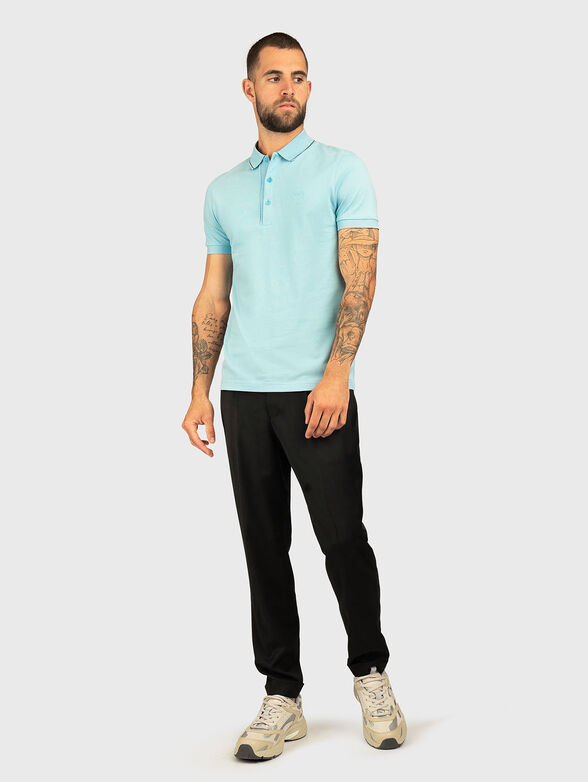 Polo shirt with logo in blue - 2