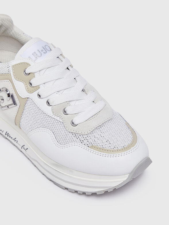 White sneakers with mesh details - 5
