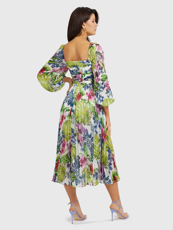 IVONNE pleated dress with floral print - 2
