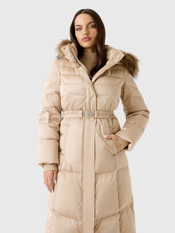 Long hooded puffer jacket - 3