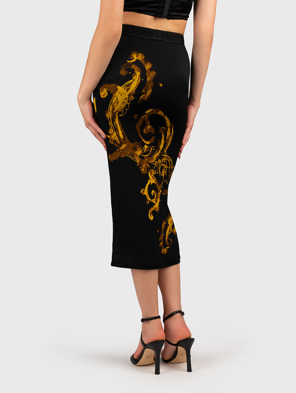 Midi skirt with abstract print - 2