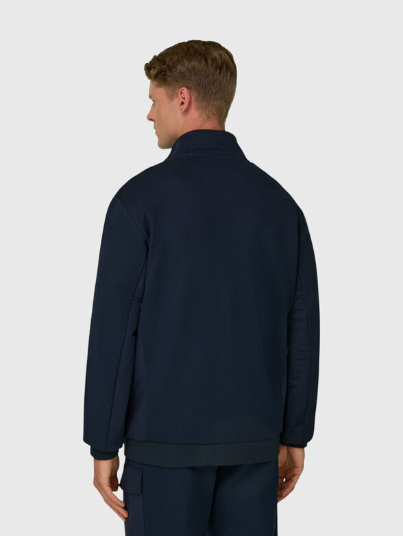 Cotton blend sweatshirt with zip - 3