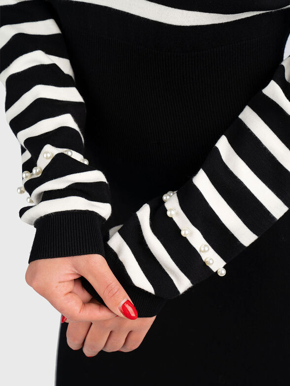 Striped knitted midi dress - 4