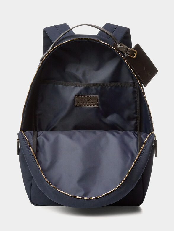 Cotton backpack with leather details - 3