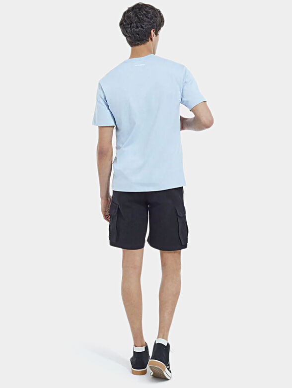 Blue T-shirt with embroidery - 5