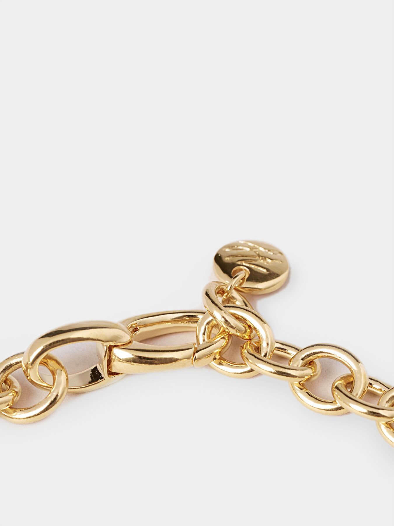 K/Ikonik Charm gold-color bracelet brand Karl Lagerfeld