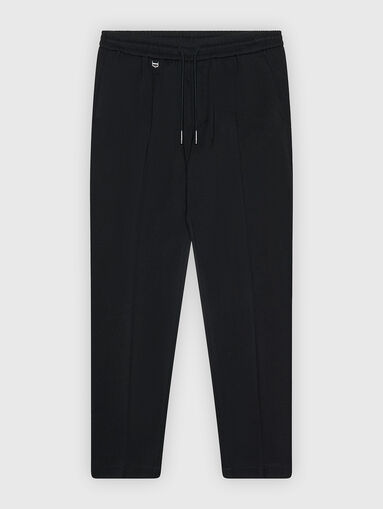 Trousers with elastic waist in black colour - 4