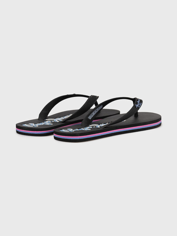 BAY BEACH black slippers  - 3