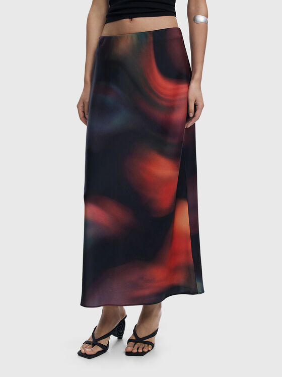 MANCHAROJA print midi skirt - 1