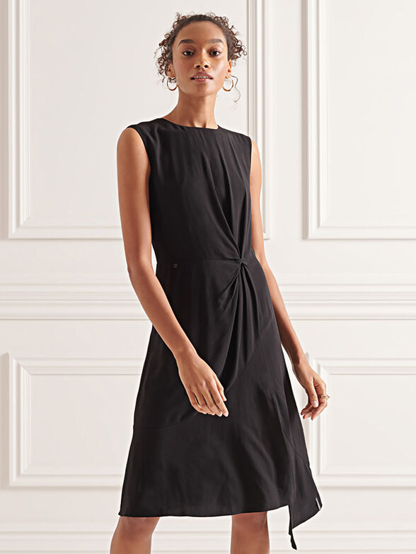 Black dress with frilled detail - 1