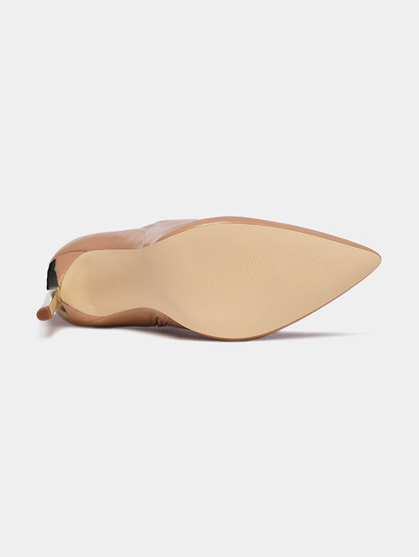 EHREN leather ankle boots in beige color - 5