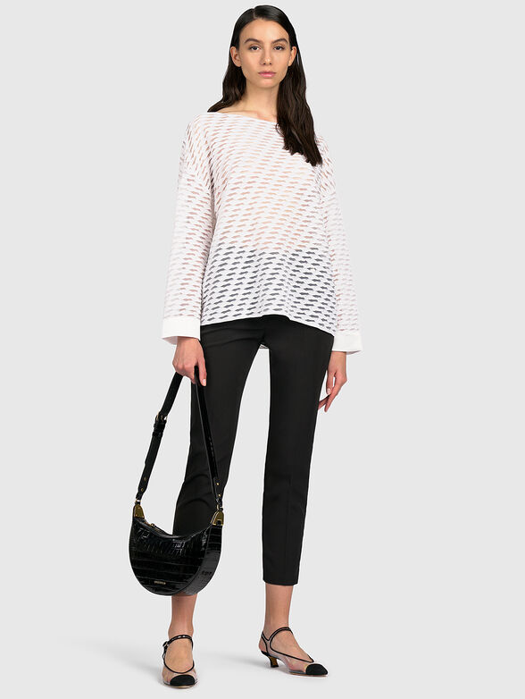 Long sleeved blouse with sheer effect - 4