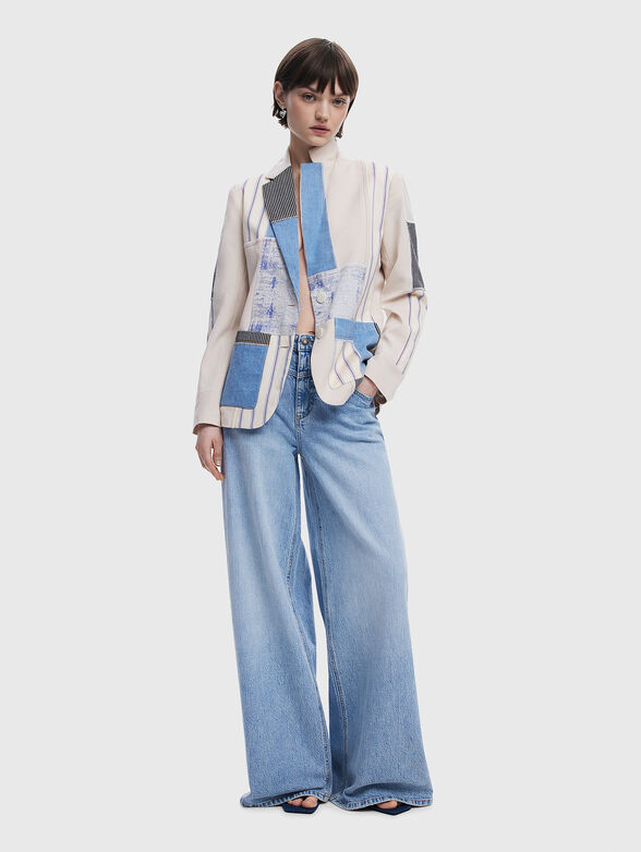 Blazer with patchwork - 1