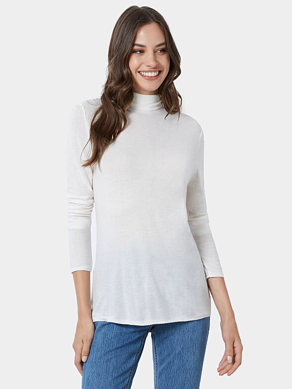 BASIC CASHMERE blouse with long sleeve - 1