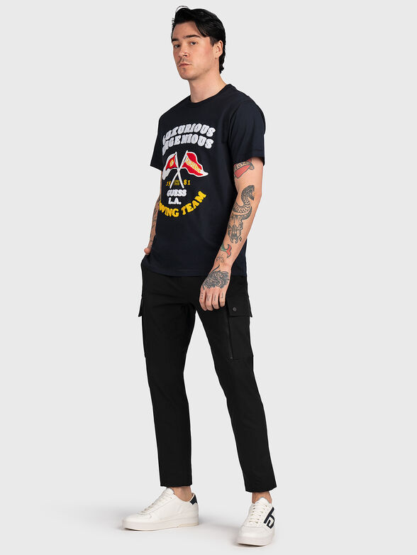 MEIR cotton T-shirt with contrasting print - 2