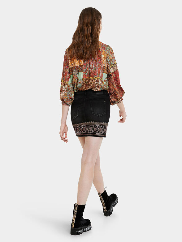 DELHI Denim skirt with embroidery - 6