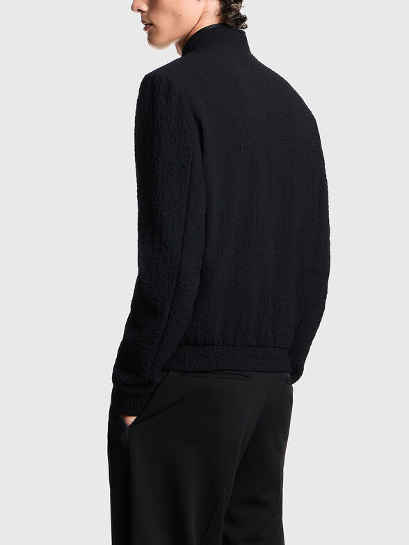 Jacket with embossed texture and zip - 3