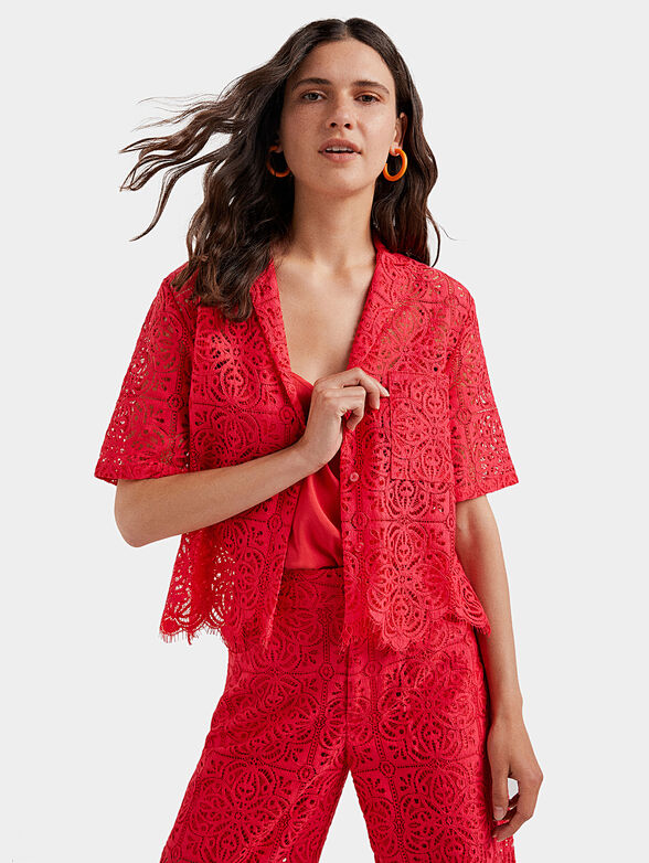 Red lace shirt - 1