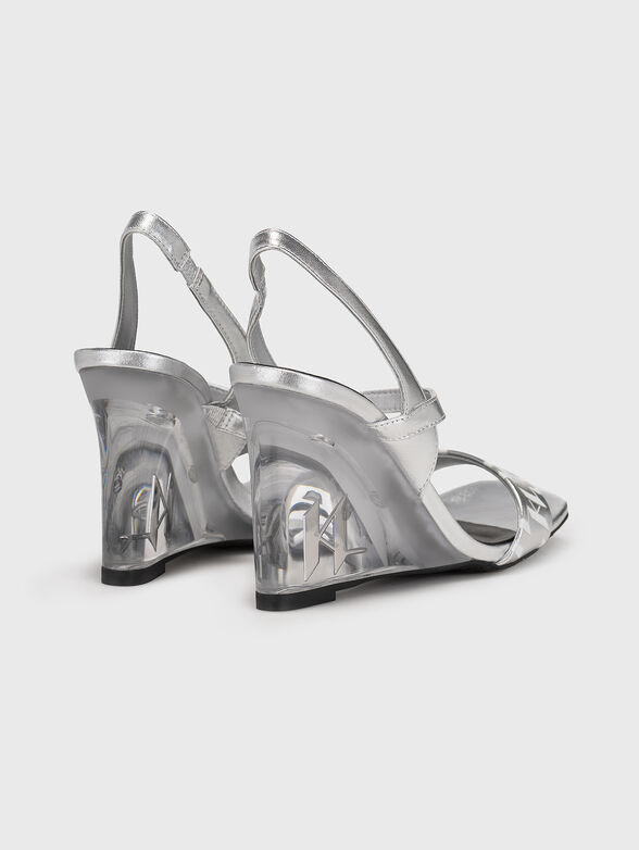 ICE WEDGE silver sandals - 3