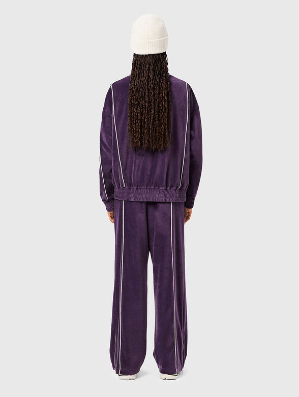 Velvet trousers with contrast trim - 2