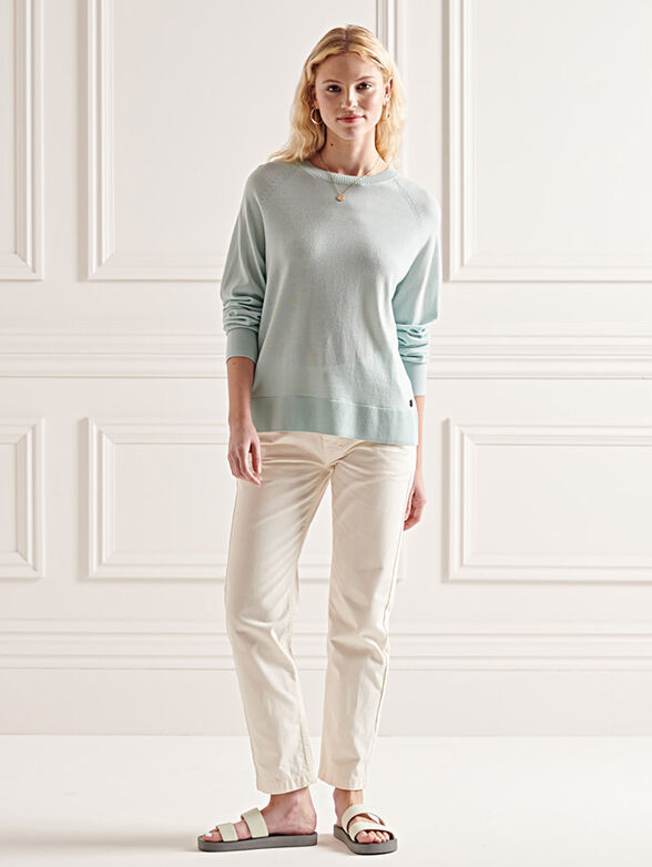 Sweater in pale blue color - 2