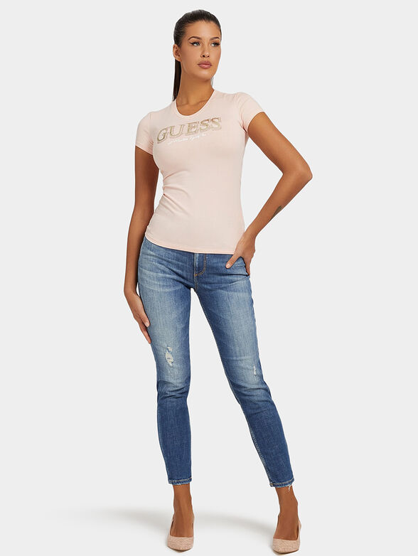 Balck T-shirt with a glamorous logo - 2