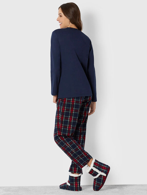 XMAS PATCH pyjamas with checkered pants - 2
