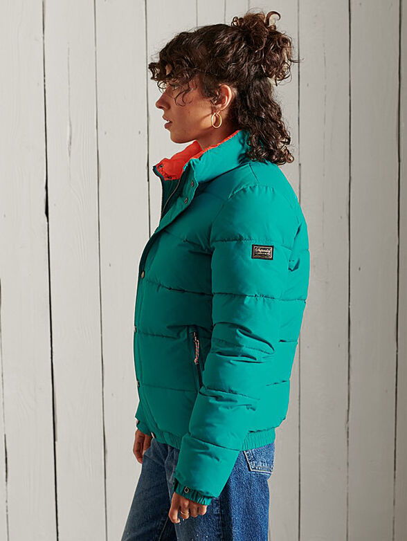 Puffer jacket with logo detail on the sleeve - 5