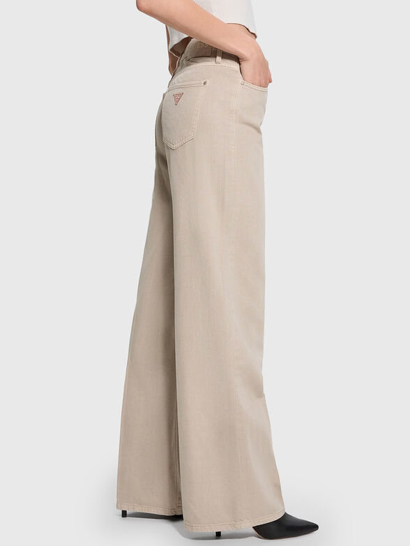 SEXY PALAZZO jeans in beige color - 3