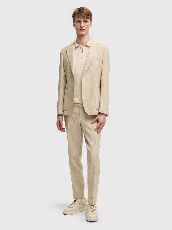 Linen logo polo shirt - 2