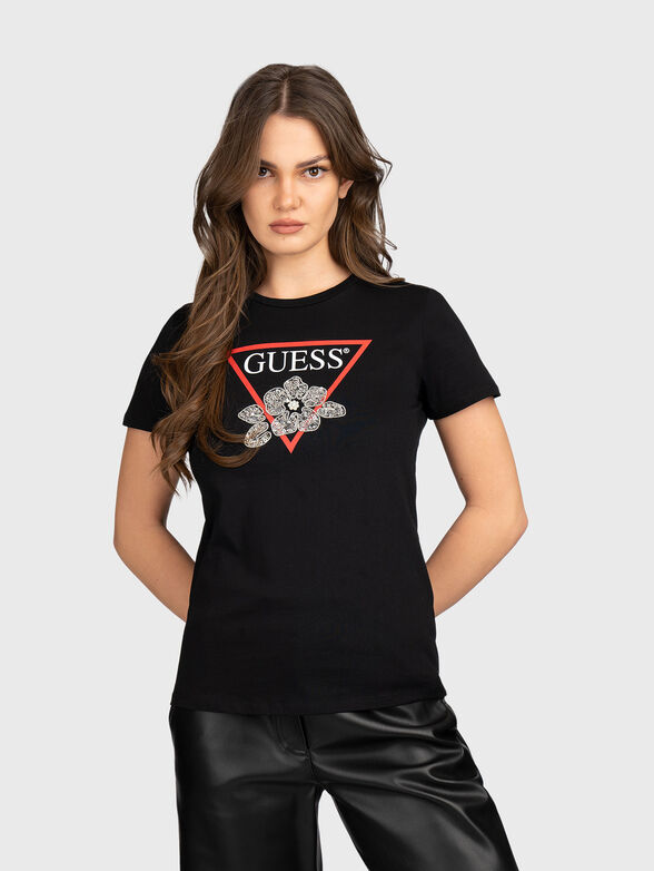 SS FLOWER BLING EASY TEE - 1